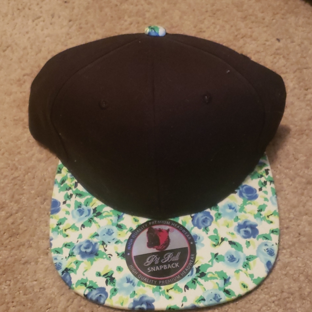 Pit bull snap back hat cap